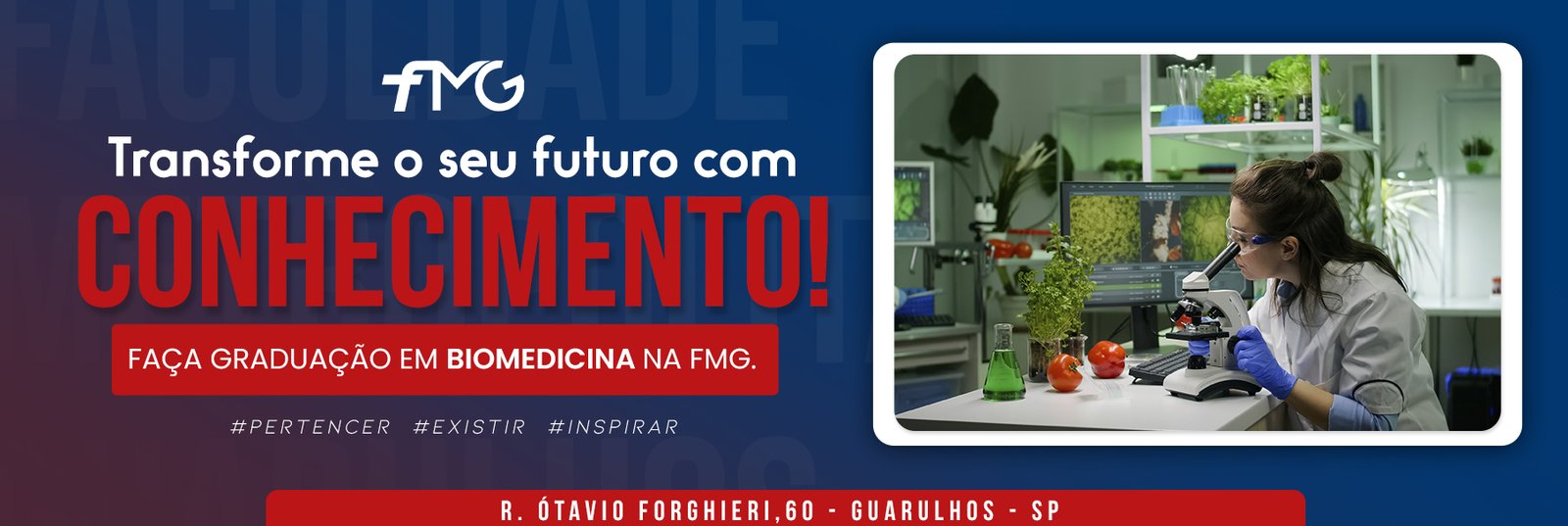 Faça graduação em Biomedicina na FMG