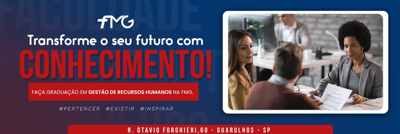 Faça graduação em RH na FMG